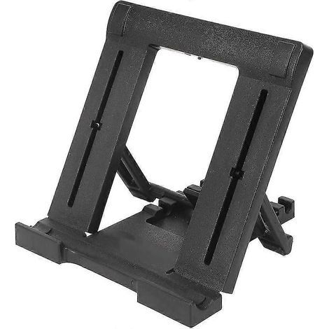Support pour tablette, support de téléphone portable en plastique réglable en hauteur, support de bureau pour tablette de 7 à 11 pouces, avec coussinet en caoutchouc souple (noir)