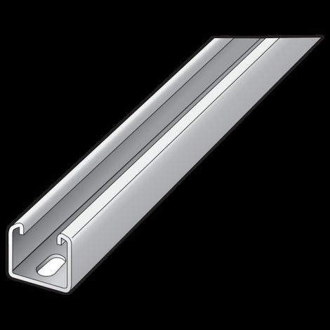Rail de guidage 3000 mm – Largeur 41 mm – Électro-zingué pour charges lourdes – Crantage intérieur pour fixation sécurisée – Walraven