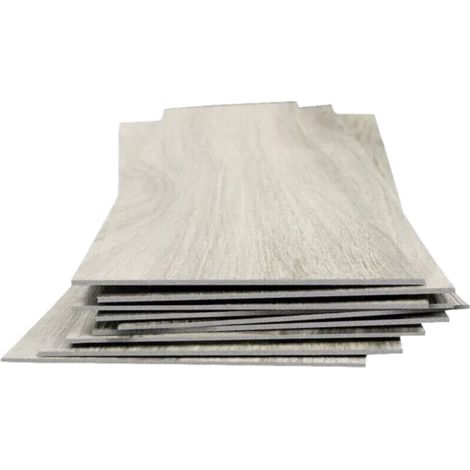 Juego de lamas de vinilo PVC autoadhesivas con efecto madera, resistentes al agua, para salón, cocina y baño. (1/5)