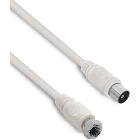 Câble TV satellite coaxial F/9,52 mm mâle/mâle 2 m