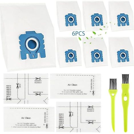 Confezione da 6 sacchetti per aspirapolvere Miele Hoover Classic C1, Complete C2 C3, S227 S240, S270, S400, S400i, S600, S2, S5, S8 (confezione da 6) (1/4)