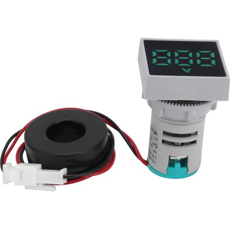 Ampèremètre numérique à panneau mat, voyant lumineux, 220 V CA, AD16-22FSA, vert