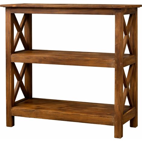 Estantería rústica de madera - Multifuncional, sólida, hecha a mano, 92x93x35 cm (1/5)