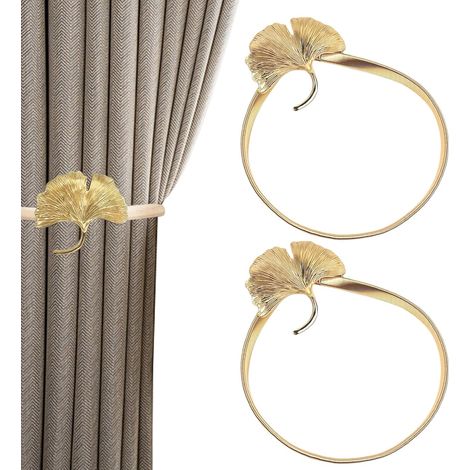 2 Pièces Embrasse pour Rideaux Corde à Ressort,Embrasse Rideau Pince à Rideaux Embrasses Décoratives pour Rideaux (1/5)