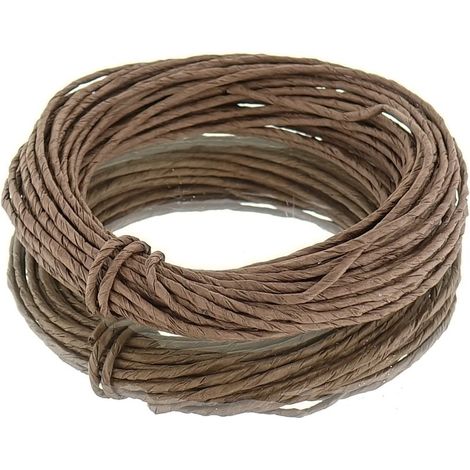 H & R Bastel - Papierdraht Brandy braun Ø 2 mm - 10 Meter