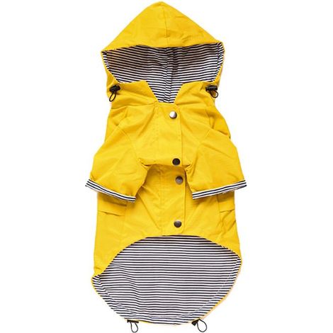 BelleRise - Imperméable pour fermeture éclair, boutons réfléchissants, cordon de serrage ajustable, pour chiens de 6 à 11 kg - Jaune - XL (1/5)