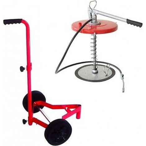 600 - INGRASSATORE PER GRASSO PER FUSTI DA 20-30KG Pompa ingrassaggio BONEZZI ITALY