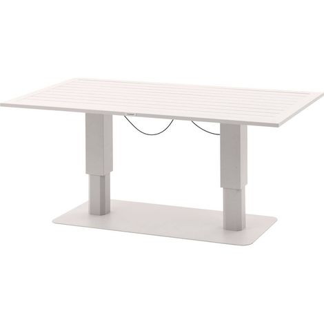 Tavolo da giardino rettangolare pieghevole salimia color avena 150 x 80 x 69 cm in alluminio - Hespéride