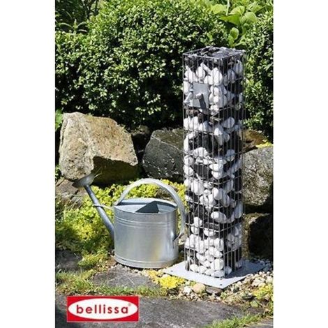 Gabionbrunnen bellissa paravento verzinkt 18.5x90.5 cm