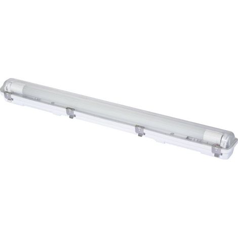 Sygonix Plafoniera LED impermeabile Tubo a LED T8 18 W Bianco neutro Grigio (opaco) (1/5)