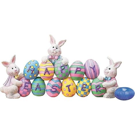 Décoration de Pâques Lapin Printemps, Figurines Mignonnes pour Table Ferme Moderne, Décoration Maison (1/5)