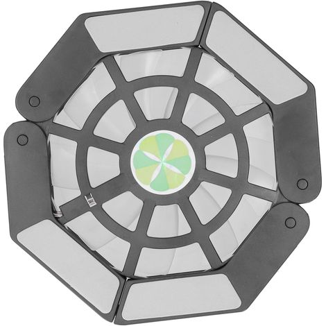 Support d'ordinateur portable rafraîchissant avec grand ventilateur lumineux USB, support pliable pour PC portable DRS08 (Noir) (1/5)