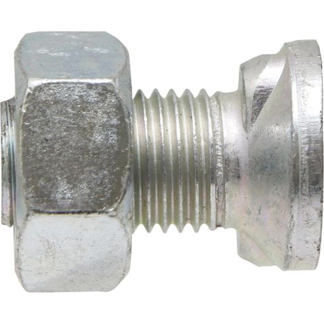 Bullone per aratro con dado a 2 nasi M14x1.5 classe 8.8 per aratro 1430NA x25 pz. (1/2)