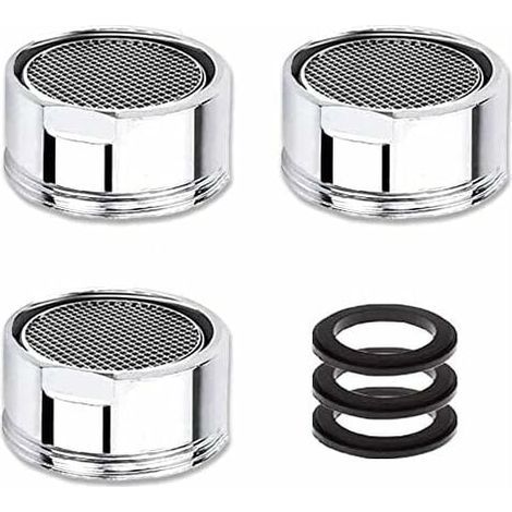 Wasserhahn-Luftsprudler M22/M21,5, 3-teiliger wassersparender Wasserhahn-Luftsprudler mit Edelstahlfilter, Wasserhahn-Filter-Luftsprudler (21,5 mm Außengewinde) (1/5)
