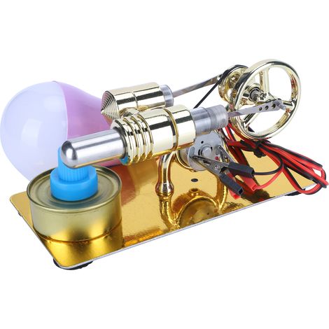 Stirling Engine Model Generator Motor Bulb External Combustion Physics Education Science Toy (1/5)