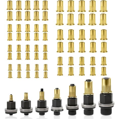 7 Pièces Écrous à tête de Rivet à Main, pour M3 M4 M5 M6 M8 M10 M12 (1/5)