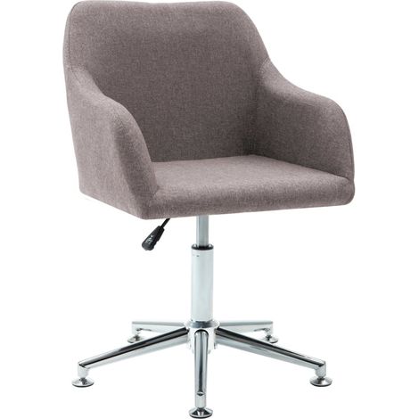 Fauteuil de bureau pivotant, tissu taupe