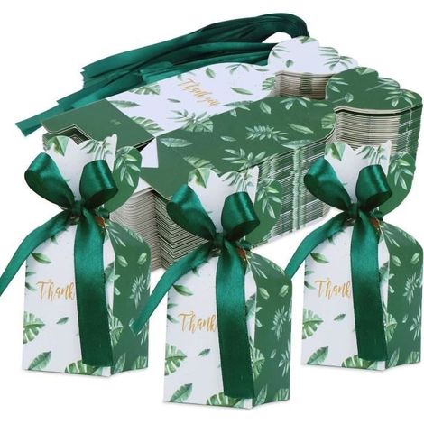 Boîte à Bonbons en Papier, 50 Pcs Boite Cadeau avec Ruban, Boîte à Dragées pour Mariage, pour Noël, Thanksgiving, nosku (1/4)