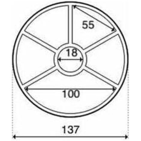 Joint étoile d'étanchéité 16 cm pour vanne 6 voies – Compatible SP715 – Remplacement pour éviter les fuites (1/4)