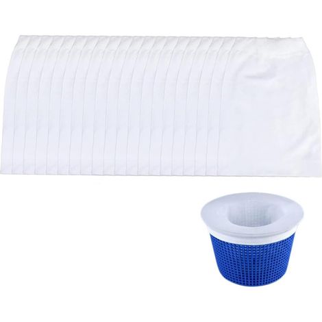 Chaussette Skimmer Piscine 20pcs Filtre Panier Entretien Installation rapide, tissu maillé extensible, protection du système de filtration, entretien simplifié du bassin (1/5)