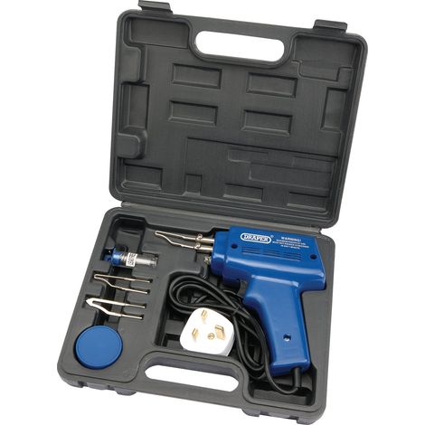 DRAPER 100W ELECTRIC SOLDERING IRON GUN SOLDER GUN KIT + 3 TIPS + CASE 71420 (1/5)