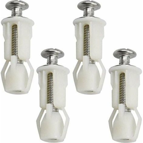 Tornillos para asientos de inodoro, tapones de expansión para tapas de inodoro, tornillos de fijación para asientos de inodoro, bisagras de fijación, tornillos de fijación para agujeros, repuestos (1/4)