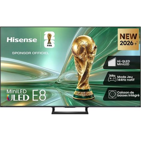 Hisense 50E8S TV 50 pouces 4K QLED Mini LED ULED Smart TV 144 Hz Noir (1/5)