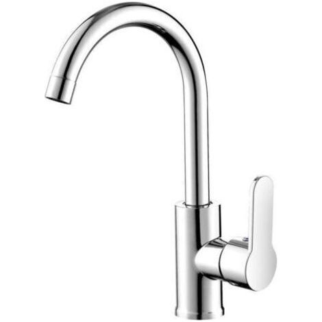 BUNTHAUS Aimoonsa – Robinet cuisine rotatif 360° – Mitigeur monocommande avec hauteur 223 mm – Aérateur démontable – Cartouche céramique 500 000 cycles (1/4)