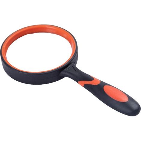 10X magnifying glass, reading magnifying glass, children's magnifying glass, insect-proof magnifying glass, 80mm with non-slip soft rubber handle, suitable for children and the elderly (1/5)