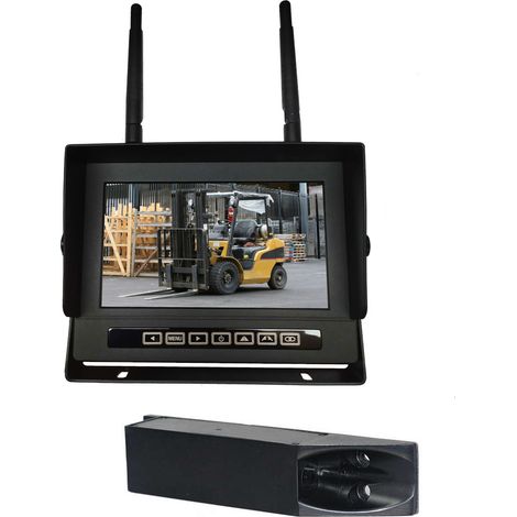 Kit pour chariot élévateur sans fil AHD 1080P avec caméra de recul magnétique auto-alimentée + moniteur 7" IP68 12V/24V (1/5)