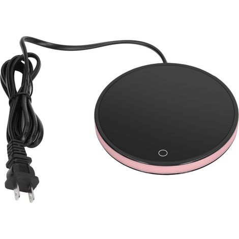 Tapis chauffant pour tasse de café, réchauffe-boisson électrique 110V rose, pour bureau maison, chauffe-tasse à thé et lait (1/5)