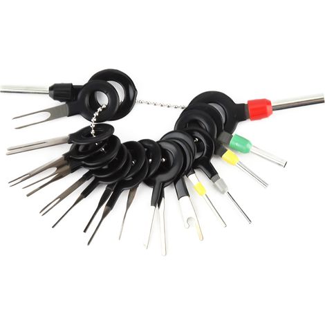 18 pièces outil débrochage connecteur auto faisceau électrique extracteur borne aiguille arrière sertissage (1/5)