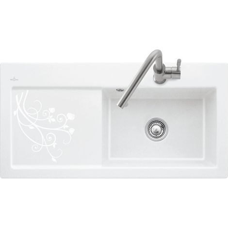 Subway 60 XL, Éviers encastrés, 1000 x 510 mm, Disponibleavec égouttoir à droite ou égouttoir à gauche, Évier à encastrer, Évier non réversible, Évier égouttoir à droite inclus Vidage manuel, chromé S