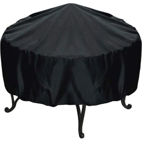 Housse ronde pour brasero - Housse imperméable pour brasero avec fermeture à cordon (122 46 cm) (1/5)