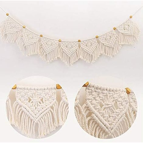 Macrame Frange Woven Upholstery Wall hanging Wall-mounted Home decoration Wall-mounted decor Room Bedroom head of Bed Wall hanging Wall-mounted (1/5)