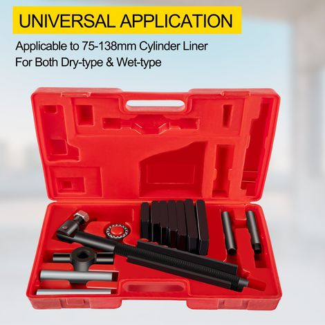 Extracteur de Chemise de Cylindre, Outil d'Extraction de Chemise de Moteur Diesel, Type Humide et Sec, Diamètre d'Ajustement de 75 mm à 138 mm, Ensemble d'Outils pour Réparation Automobile (1/5)