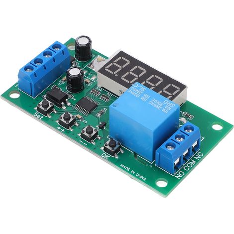 Compteur d'impulsions multifonction 0,1s à 9999999,9s précision 0,01s module relais 1 canal 12V carte relais (1/5)