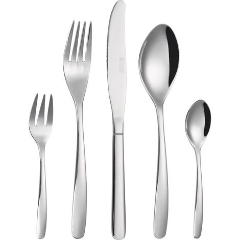 Ménagère 20 Pièces – Design Florence, service de couverts en acier inoxydable 18/0, convient pour 4 personnes, comprend couteaux, fourchettes, cuillères à soupe et cuillères à café (1/5)