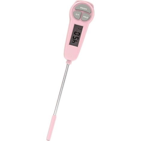 Thermomètre de cuisson numérique, thermomètre alimentaire à sonde en acier inoxydable, thermomètre pour la cuisson et le grillage d'huiles et de liquides.-AquaForge
