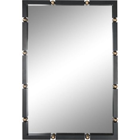 Miroir Mural Noir doré Verre Fer 64,5 x 5 x 96,5 cm