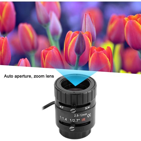 Objectif de Caméra Surveillance 3MP HD 2.8-12mm avec Zoom Motorisé et Iris Auto (1/5)