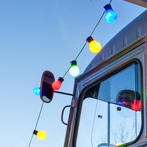 30 globes LED multicolores, câble noir discret, crochets intégrés, guirlande lumineuse fête intérieur/extérieur