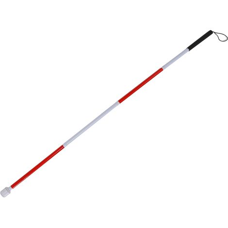 Canne blanche pliable en aluminium pour déficients visuels, canne d'aveugle légère et transportable. (1/5)