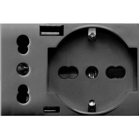 Toma schuko+Ita+Usb A/C Tekla 3M AVE 44509015USB