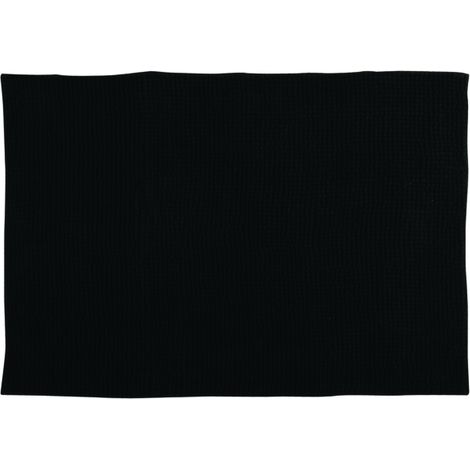 Alfombra de baño CHENILLE Microfibra 50x80cm Negro MSV