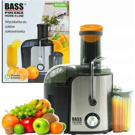 Extracteur de jus haute vitesse pour fruits et légumes 1800 W, trou de 75 mm