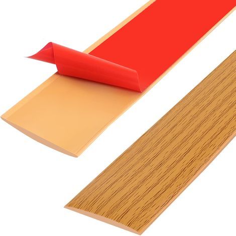 1 PVC-Übergangsleiste 400 cm selbstklebend, gelbe Holzoptik für den Übergang zwischen Laminatboden und Teppichboden (1/5)