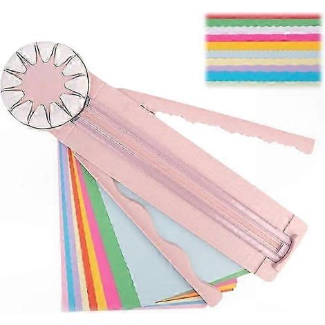 Coupe-papier rotatif 12 en 1 pour loisirs créatifs, outil multifonctionnel avec lignes ondulées pour projets créatifs (1/5)