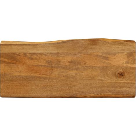 Tablero de mesa borde natural madera maciza mango 80x40x2,5 cm vidaXL