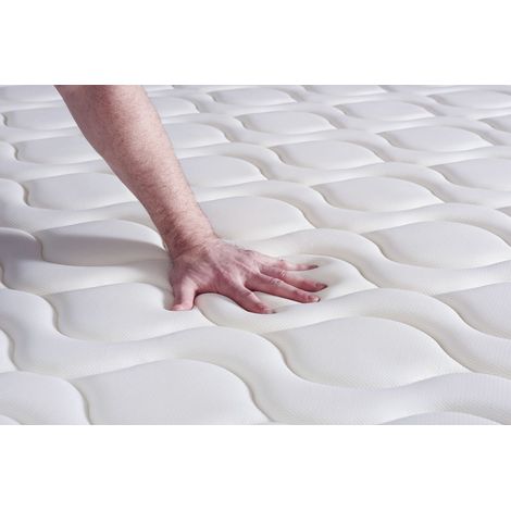 Colchón blanco con espuma viscoelástica 130 x 190